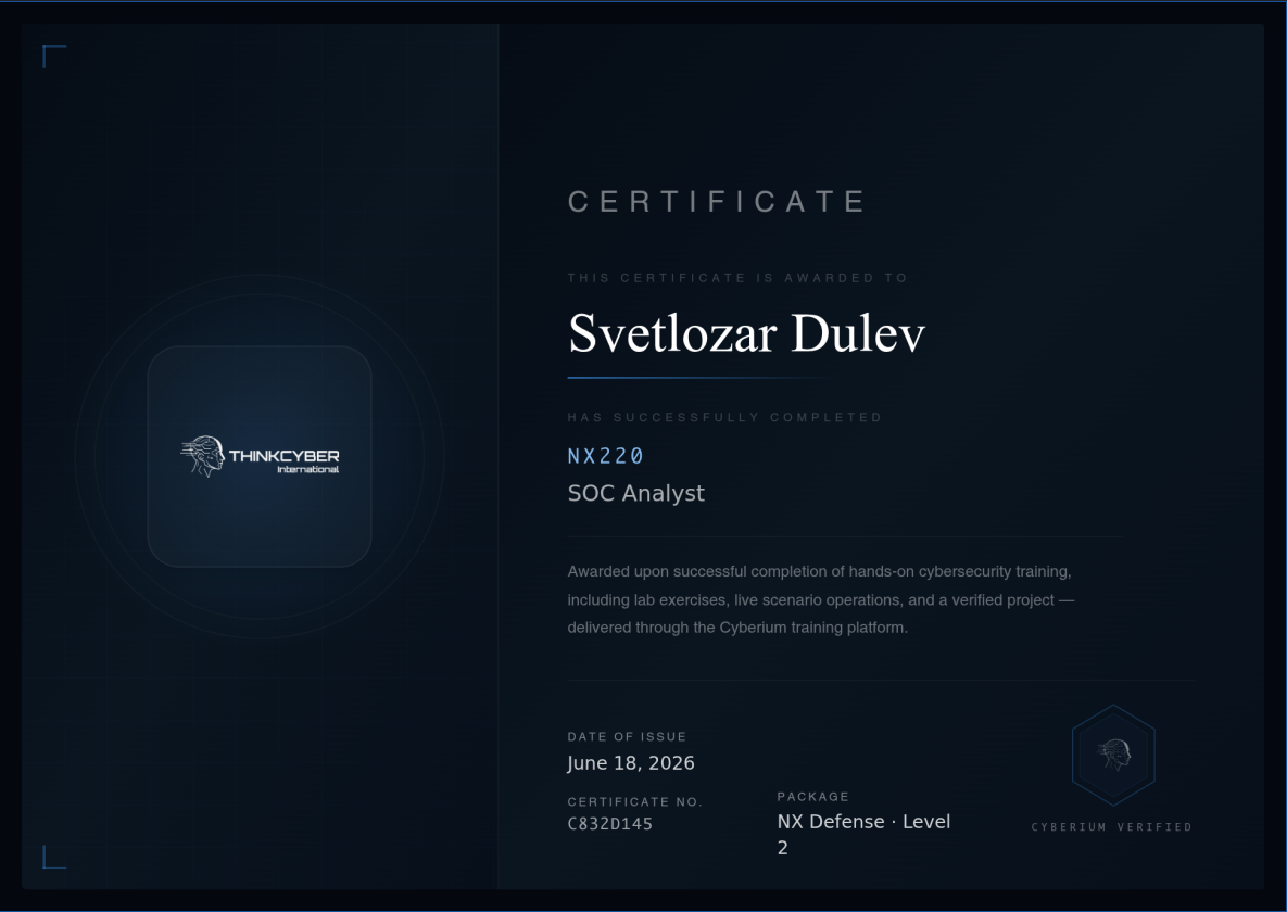 Example City and Guilds cybersecurity certificate